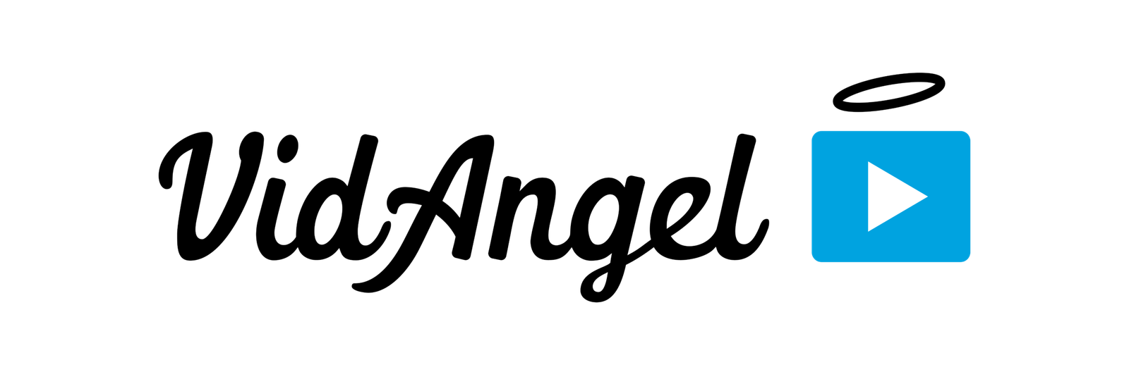 VidAngel logo - 2C black on white