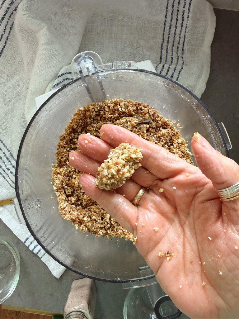 food processor making protein bites